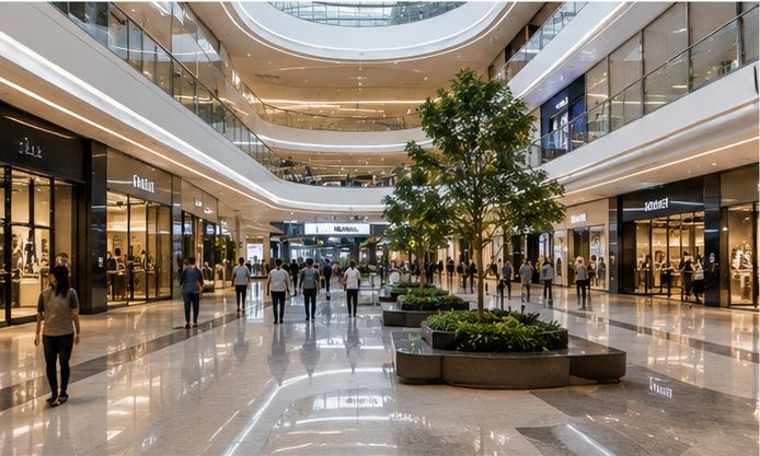 Grade-A mall interior managed by CONQR